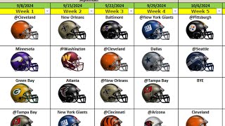 NFL Helmet Schedule 2024  Updated [upl. by Atenek428]