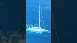 Coast Guard Rescues Four Passengers of Sinking Catamaran in Bermuda [upl. by Annovaj554]