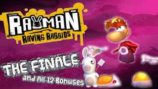 Rayman Raving Rabbids  The Ending amp The 12 Bonus Videos [upl. by Hepsiba410]