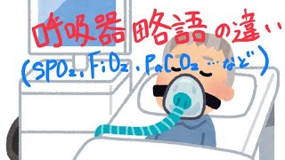 呼吸器略語の違い！SPO2FiO2PaCO2など [upl. by Enilada]