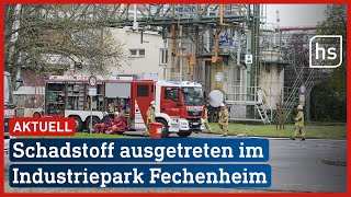 Industriepark Fechenheim Ätzender Stoff Oleum ausgetreten  hessenschau [upl. by Nawed]