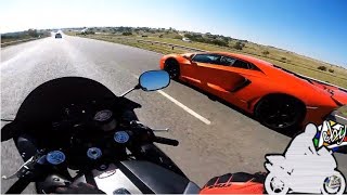 CARRERAS A TODA VELOCIDAD 1  MOTOS VS AUTOS [upl. by Gathard]