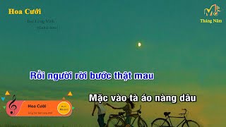 Karaoke HOA CƯỚI  ĐẠT LONG VINH Guitar Solo Beat Rồi người rời bướcMuối Music  Tháng Năm [upl. by Nakhsa826]