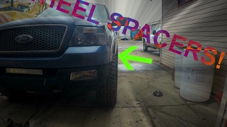 F150 Wheel Spacer Install [upl. by Nosnar]