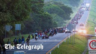 2500 migrants rush to America before Trump can win [upl. by Hoo]