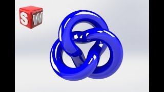 trefoil knot mathematical equation solidworks [upl. by Enylekcaj]