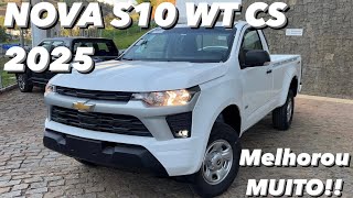 Nova Chevrolet S10 WT Cabine Simples 2025  Manual 4x4 Painel Digital Novo visual e mais 4K [upl. by Reider]