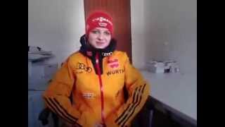 Skispringen Interview mit Gianina Ernst 08122013 [upl. by Zulch245]