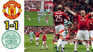 Man United legends vs Celtic legends 11  Wayne Rooney superb free kick goal [upl. by Adnerb]