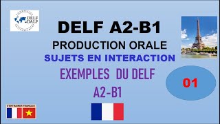 DELF A2B1 Production oral exemples interactions delf exam speaking [upl. by Llenoj543]