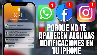 🔕No me Aparecen NOTIFICACIONES en el iPhone Solución y Configuración [upl. by Einnaej]