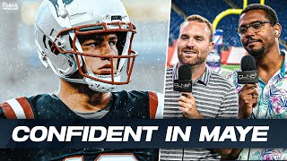 Patriots Locker Room IMPRESSED with Drake Maye [upl. by Sukhum153]