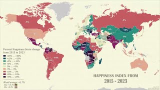 Happiness Index Worldwide 2015  2023 [upl. by Axia260]