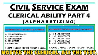 Civil Service Reviewer 2021  Clerical Ability Test Part 4  Alphabetizing [upl. by Cavuoto380]