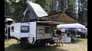 Overkill Campers 5x10 SlideOut Off Road Teardrop Trailer at NW Overland Rally [upl. by Latsirk]