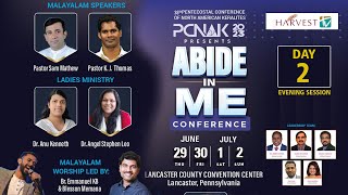 38th PENTECOSTAL CONFERENCE OF NORTH AMERICAN KERALITES  PCNAK 2023  DAY  2  EVENING SESSION [upl. by Ardnuahsal]