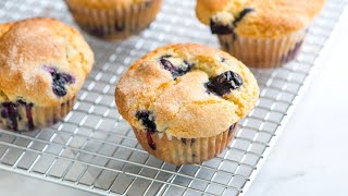 Quick and Easy Blueberry Muffins Recipe [upl. by Yenahc]