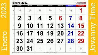 Calendario  Enero 2023 [upl. by Ahsinod]