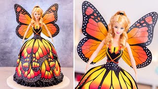 🦋 BUTTERFLY Barbie CAKE 🦋 Not easy but so 𝓑𝓮𝓪𝓾𝓽𝓲𝓯𝓾𝓵 😍 [upl. by Aridatha835]