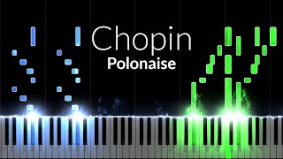 Polonaise Opus 53  Chopin Piano Tutorial Synthesia [upl. by Nibur]