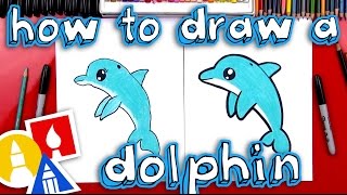 How To Draw A Cartoon Dolphin [upl. by Niela]