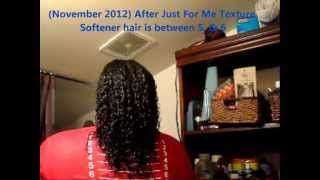 Texlax  3 month grow amp retain length check  Just For Me Texture Softener  texlaxed  texturizer [upl. by Naffets]