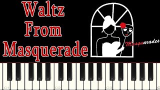 Aram Khachaturian  Waltz From Masquerade  Piano Tutorial [upl. by Giorgia]