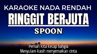 SPOON  Ringgit Berjuta Karaoke Lower Key Nada Rendah 3 [upl. by Dannel]