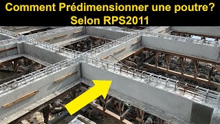 Prédimensionnement des poutres comment quand et pourquoi 🤔 [upl. by Rehportsirhc]