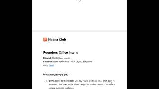 Kirana Club is hiring for Intern  Freshers [upl. by Moody862]