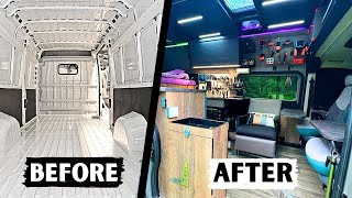 Sophisticated Camper Van Conversion  3 Years Start to Finish [upl. by Flita]