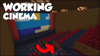 Minecraft How to make a Working Cinema easy [upl. by Llednor]