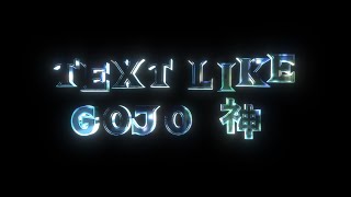 3d Text like GOJO神 Free Preset [upl. by Mir391]