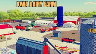 DAIRY FARM BUILD  IOWA DAIRY  FS22 [upl. by Riva]