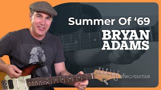 Summer of 69 by Bryan Adams  Easy Guitar Lesson [upl. by Ehlke865]