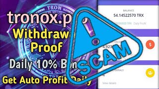 Scam  tronoxpro withdrawal proof  New TRX Mining Site daily 10 profit  how to earn money online [upl. by Kosaka]