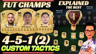 4512  451 2 Custom Tactics Explained  Rank 1 Fut Champs  FC25 ULTIMATE TEAM [upl. by Munafo137]