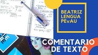 2º Bachillerato PEvAU Lengua COMENTARIO DE TEXTO LUIS CERNUDA 1º PARTE [upl. by Christophe]