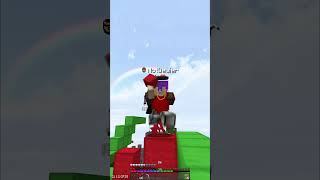 Insane bed break minecraft bedwars shorts [upl. by Eninotna]