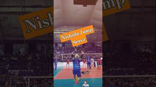 Nishida Jump Serve volleyball sports haikyuu volleyballjapan [upl. by Elyrpa]