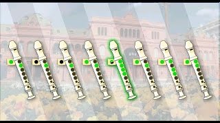 Dont Cry For Me Argentina for Recorder  Flauta Doce  Tutorial with notes [upl. by Annahs]