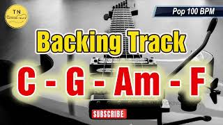 Backing Track C Major  C G Am F  Guitar Backing Track [upl. by Jarvey]