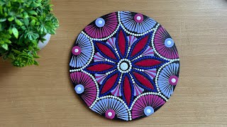 Dot Mandala Painting  Dot Art for beginners  Step by Step Dot Mandala Painting  Dotting Art [upl. by Burbank]