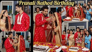 Pranali Rathod Birthday celebration Cute Moments with Harshad Chopda and YRKKH Cast  Abhira  Love [upl. by Garges479]