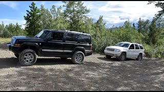 2008 Jeep Commander amp 1999 Jeep Grand Cherokee Offroad Top of the World Trail Mclean Creek Alberta [upl. by Ekaterina216]