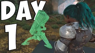 Claiming An INSANE Center Cave On DAY 1  Ark PVP [upl. by Ayanal]