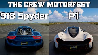 The Crew Motorfest  Porsche 918 Spyder vs McLaren P1  Drag Race [upl. by Noiram633]