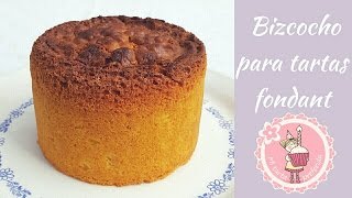 Como hacer un bizcocho perfecto para tartas fondant  Mi tarta preferida [upl. by Aras687]