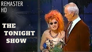 Cyndi Lauper Interview on quotThe Tonight Showquot 1984  REMASTER [upl. by Nylasoj]