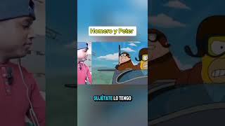 Homero Simpson y Peter Griffin virakshorts movie [upl. by Irrab]